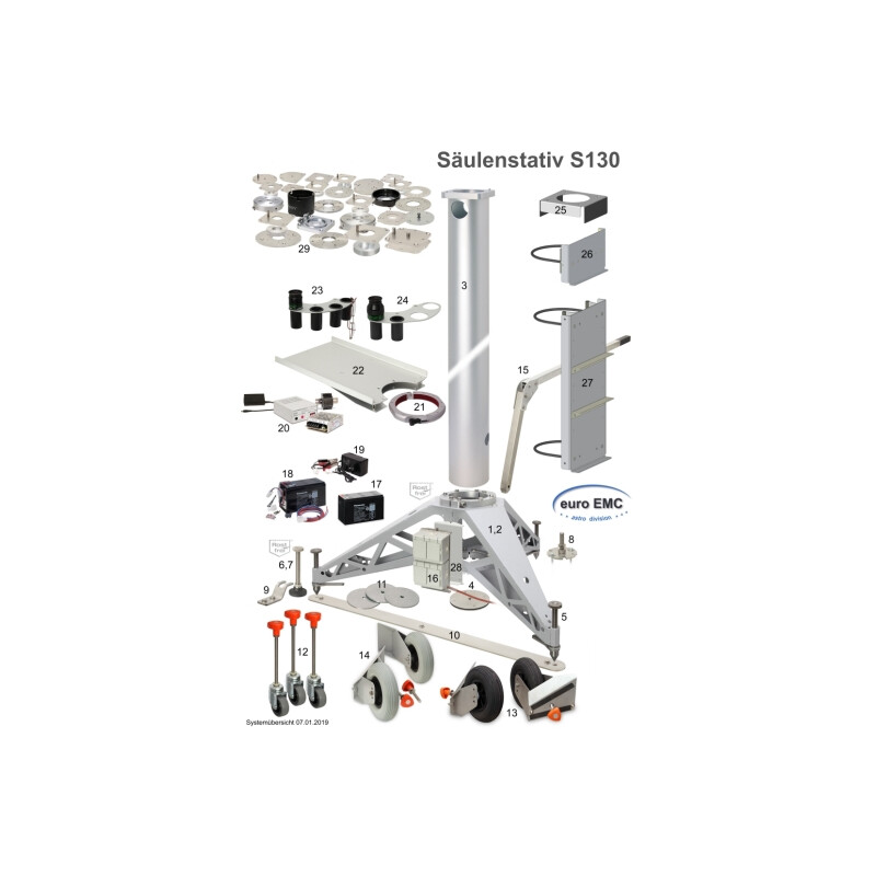 euro EMC Clamping claws for stand column S130