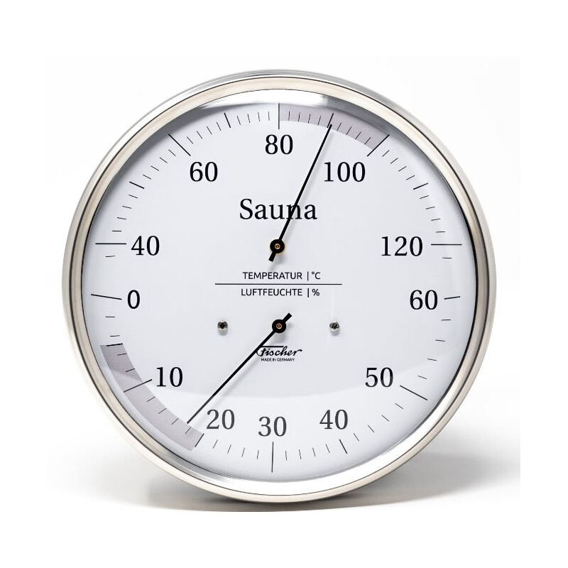 Fischer Weerstation Sauna thermohygrometer 130 mm
