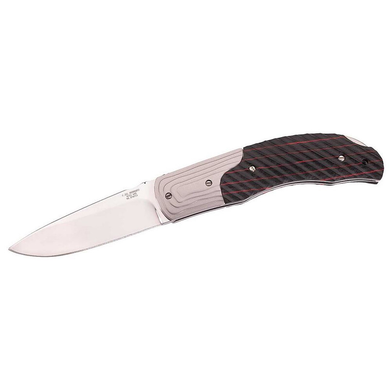 Herbertz Cuchillos Cuchillo de bolsillo de madera de pakka rojo/negro