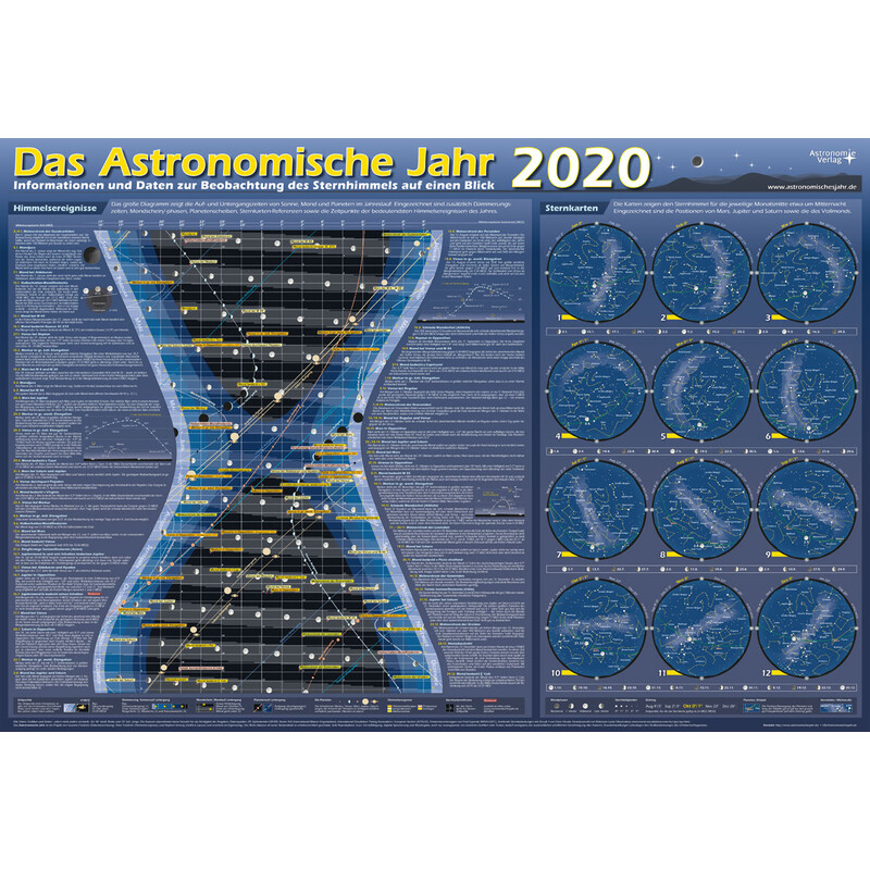 Astronomie-Verlag Poster Das Astronomische Jahr 2020