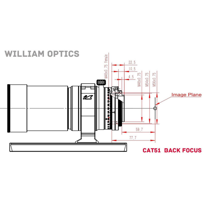 William Optics Apochromatic refractor AP 51/250 SpaceCat 51 OTA