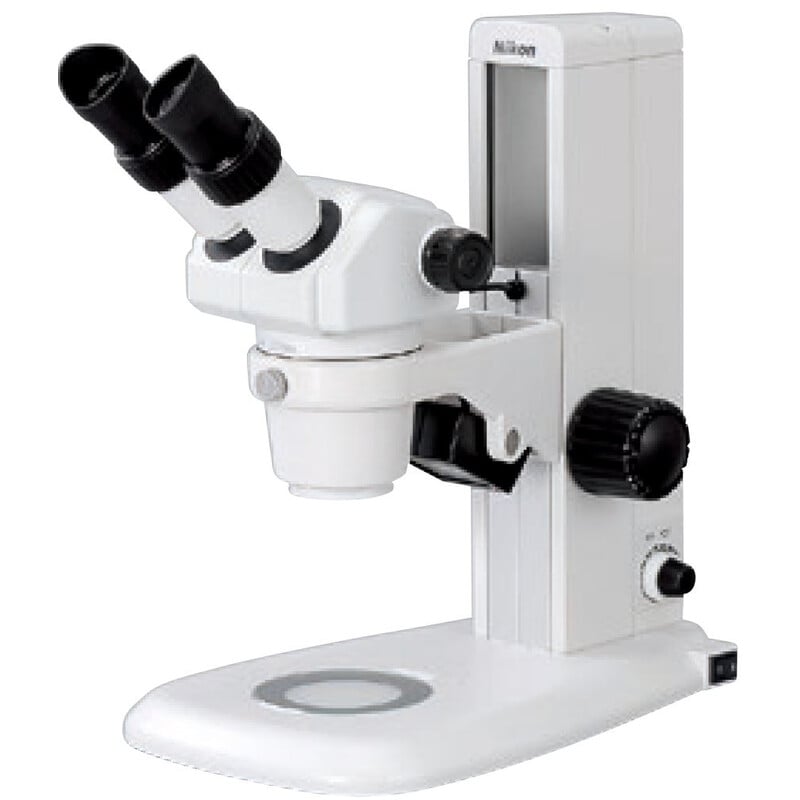Nikon Stereo zoom microscope SMZ445, bino, 0.8x-3.5x, 45°, FN21, W.D.100mm, Incident and transmitted light, LED