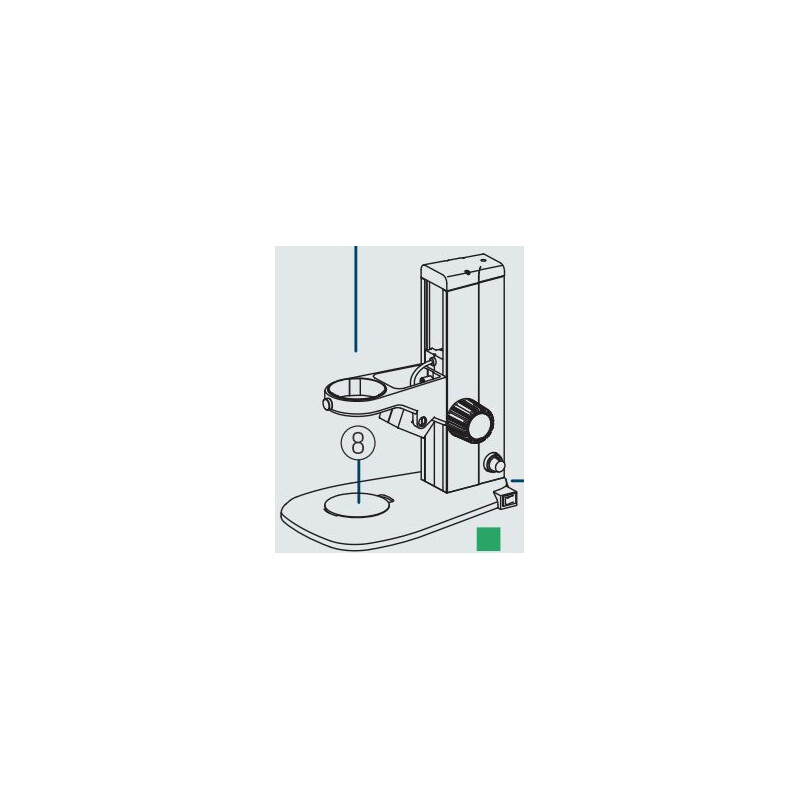 Nikon Stereo zoom microscoop SMZ445, bino, 0,8x-3,5x, 45°, FN21, B.D.100mm, invallend en doorgelaten licht, LED