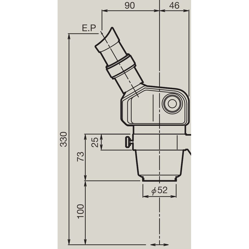 Nikon Stereo zoom microscoop SMZ460, bino, 0,7x-3x, 60°, FN21, B.D.100mm, enkelarmig statief