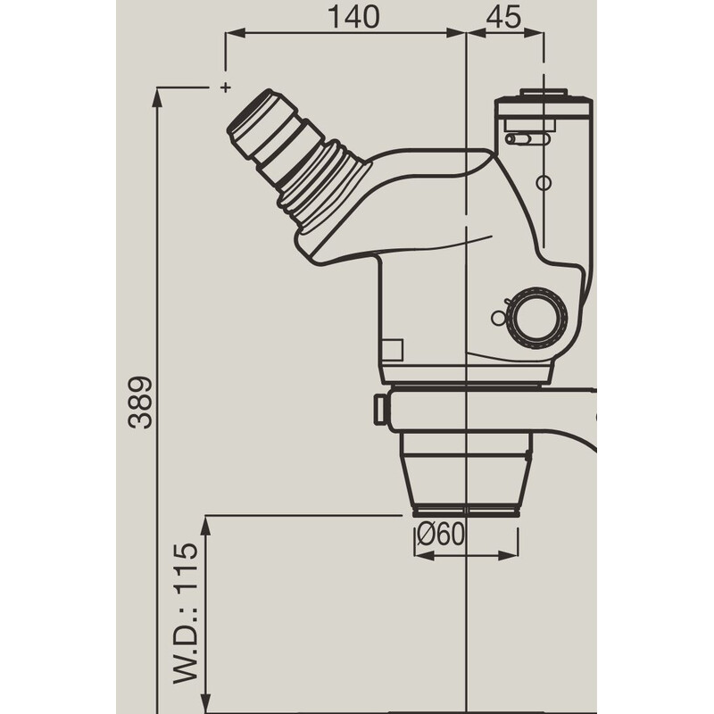 Nikon Stereo zoom microscoop SMZ745T, trino, 0,67x-5x,45°, FN22, B.D.115mm, invallend en doorgelaten licht, LED