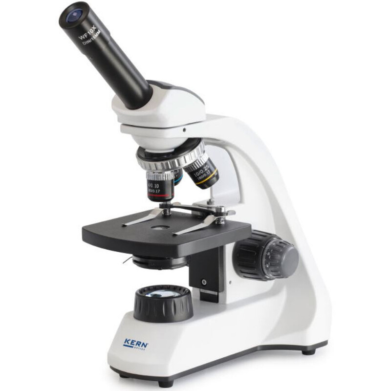 Kern Microscope Mono Achromat 4/10/40/100, WF10x18, 1W LED, OBT 105