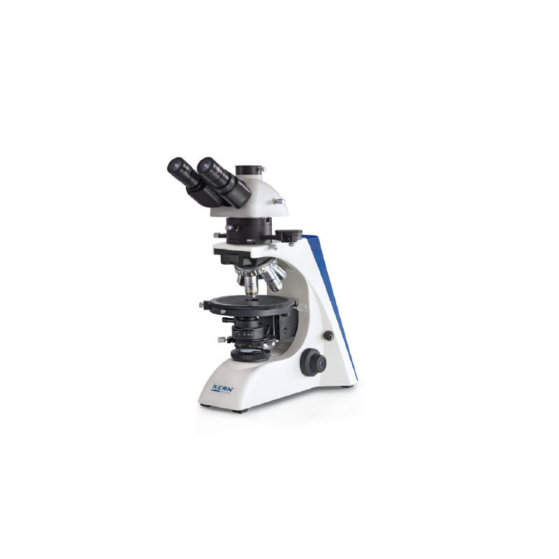 Kern Microscope OPM 181, POL, trino, incl. stand, incl. infra-red, 40x-400x, transmitted light, HAL, 20W