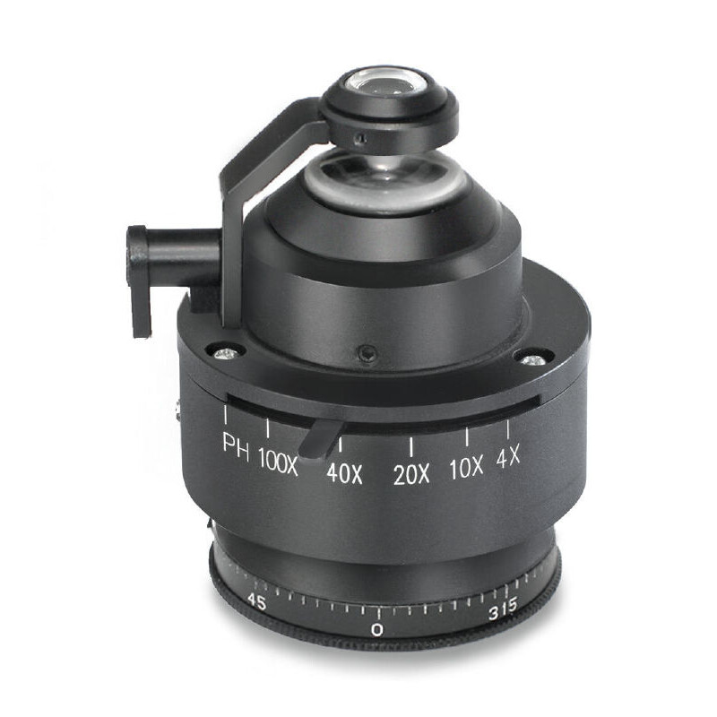 Kern Microscopio OPM 181, POL, trino, Inf plan, 40x-400x, luz transmitida, HAL, 20W