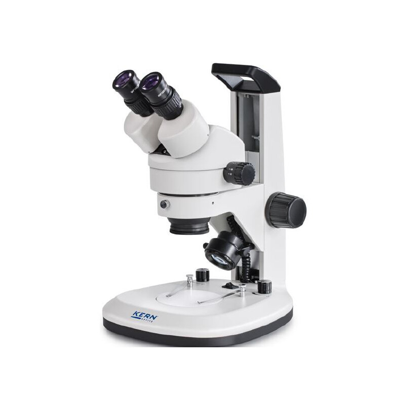 Kern Stereo zoom microscope OZL 467, bino, Greenough, 0,7-4,5x, HWF10x20, 3W LED