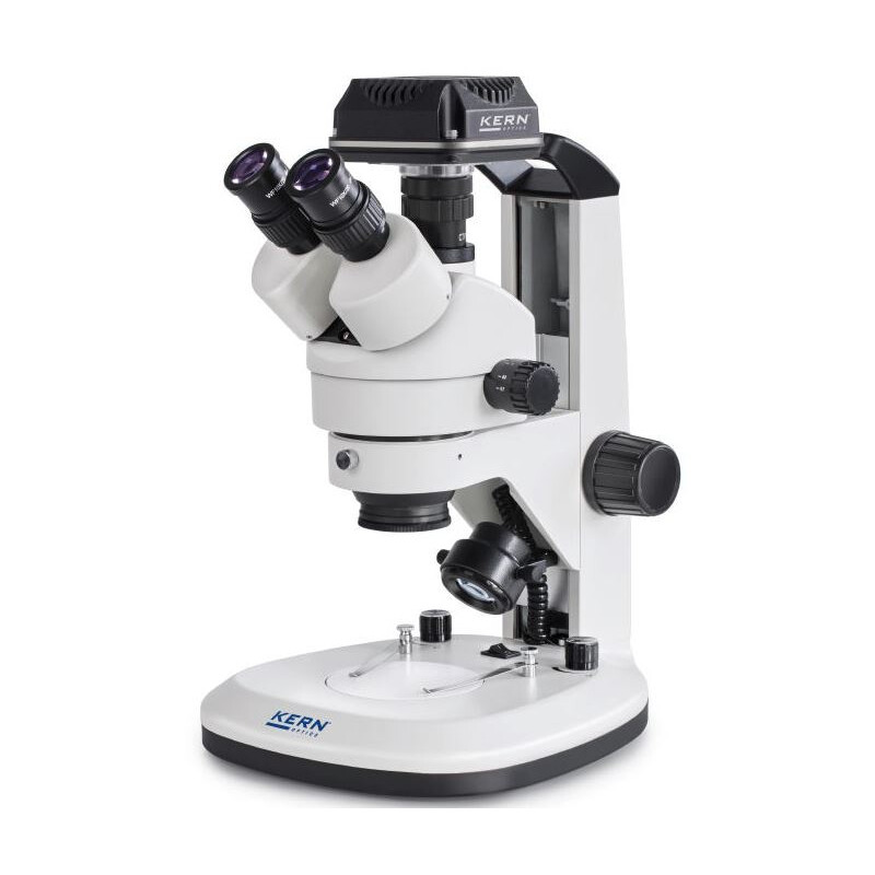 Kern Microscoop OZL 468C832, Greenough, Rek, 7-45x, 10x/20, Doorgelaten licht, LED 3W, camera 5MP, USB 3.0