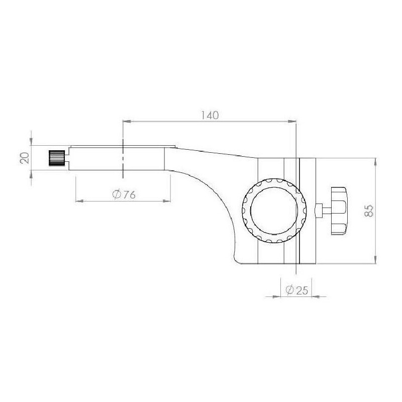 Kern Stereo zoom microscope OZM 913, trino, 7x-45x, HSWF 10x23 mm, Tripod, single-arm (515 mm x 614 mm) with stage, LED ring light 4.5 W