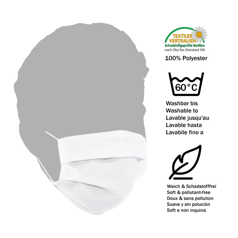 Masketo Face mask polyester white for children