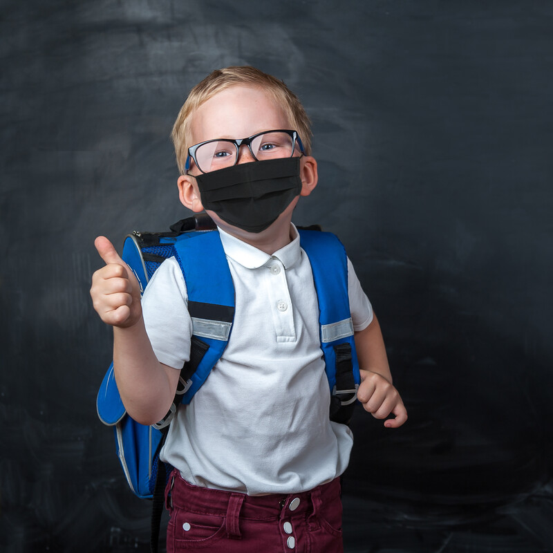 Masketo Face mask polyester black for children