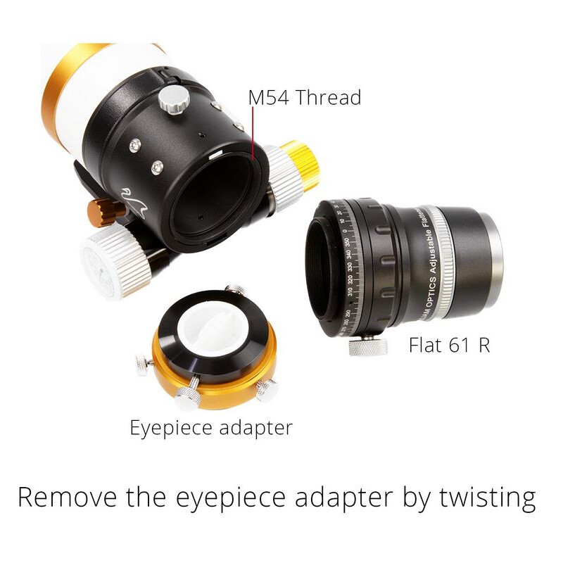 William Optics Adjustable Flattener Reducer Flat61R for ZenithStar 61