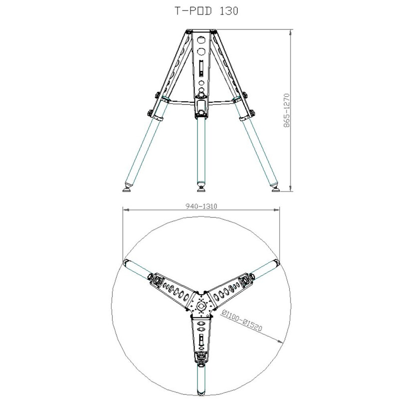 Avalon Tripod T-Pod 130 red