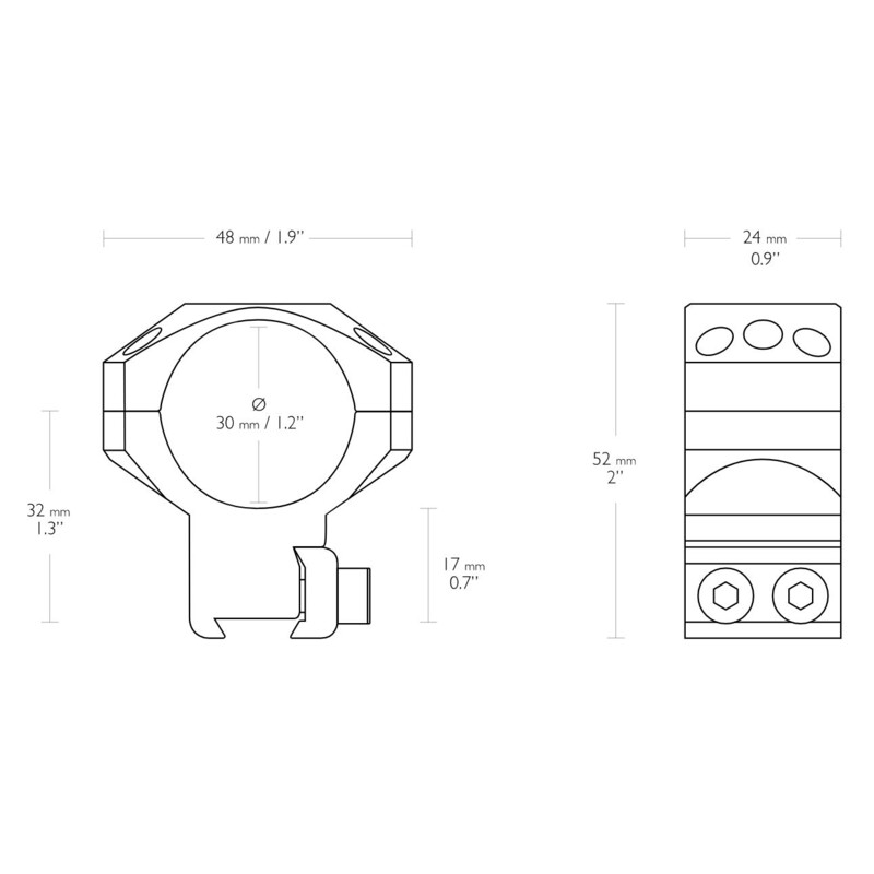 HAWKE Tactische ringbevestiging 9-11mm 30mm hoog
