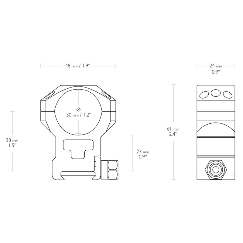 HAWKE Tactical Weaver 30mm extra-high ring mount