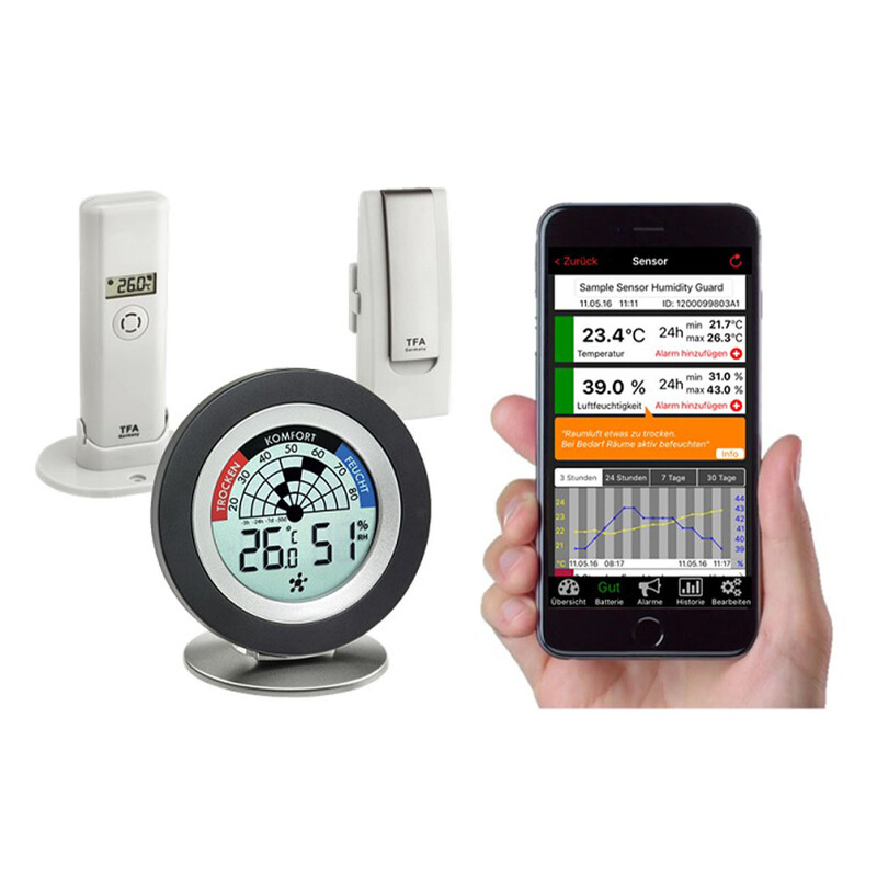 TFA Estación meteorológica Set para la monitorización del clima interior con recomendación de ventilación WEATHERHUB COSY RADAR
