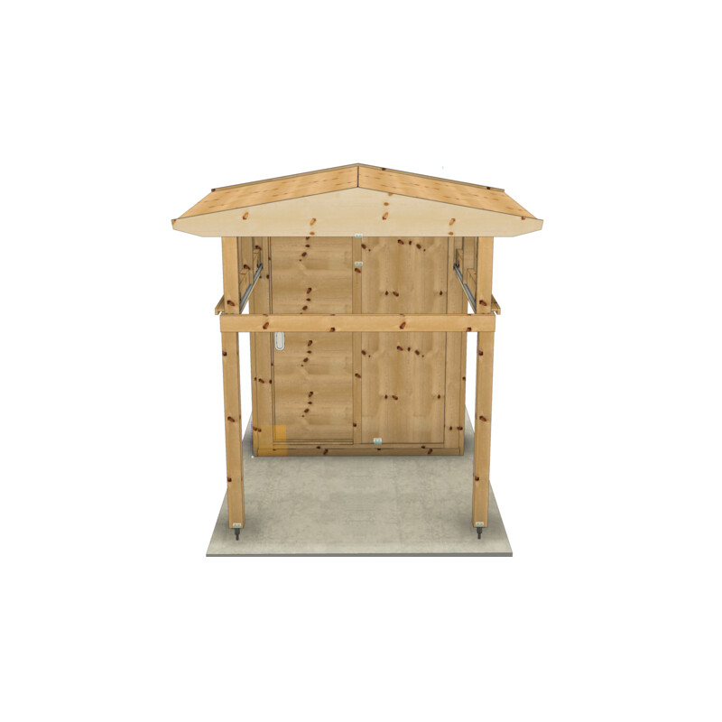 Dome Parts GreenLine MICRO-MS20 rolling roof observatory with wooden protection