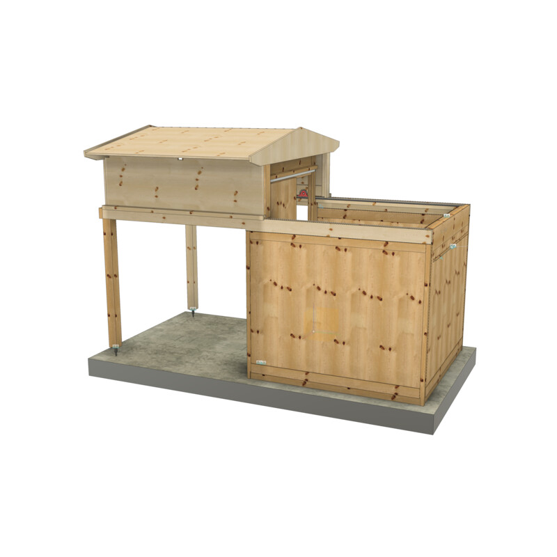 Dome Parts Observatorio GreenLine MICRO-MS20 de techo retráctil con protección de madera