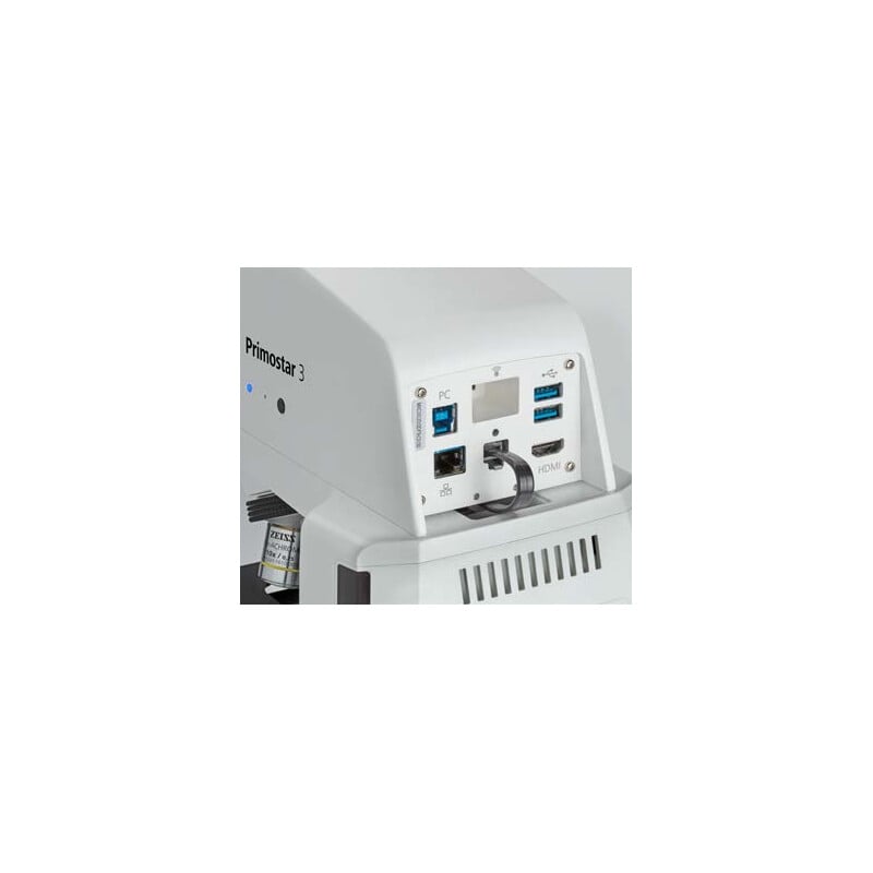 ZEISS Microscope PrimoStar 3, Fix-K, Bi, Cam, SF20, 4 positions, ABBE 0.9, 40x-400x