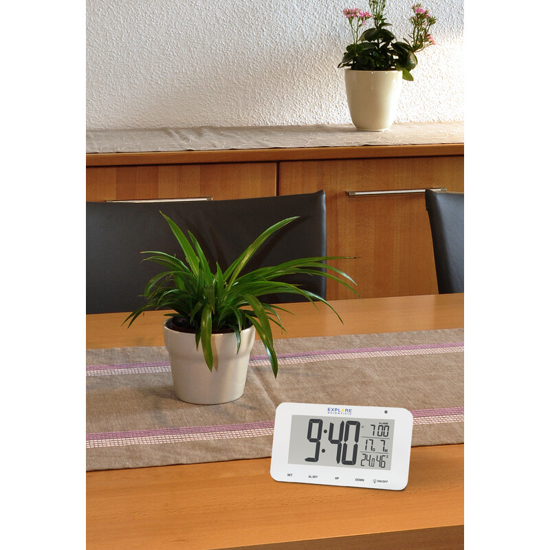Weerstation Radiogestuurde wekker met vochtigheids- en temperatuurweergave