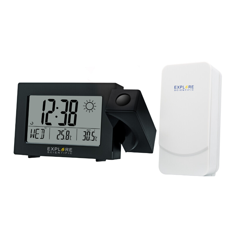Explore Scientific Projection clock with weather forecast