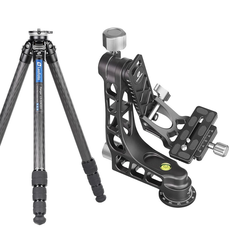 Leofoto Carbon tripod LS-324CEX Ranger mit Nivellierbasis + PG-1 Gimbal