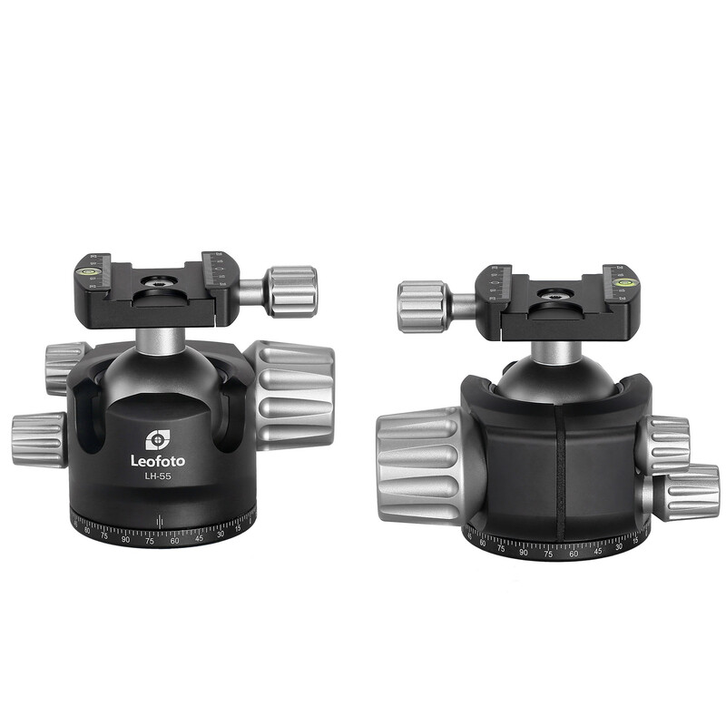 Leofoto Tripod ball-head LH-55 + Schnellwechselplatte QP-70N