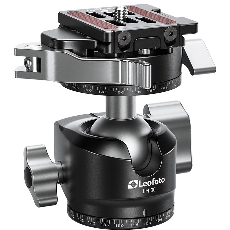 Leofoto Tripod ball-head LH-30PCL, Dual-Panoramafunktion + Schnellwechselplatte NP-60