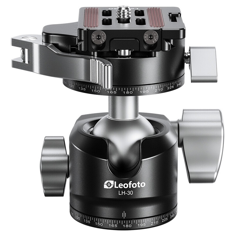 Leofoto Tripod ball-head LH-30PCL, Dual-Panoramafunktion + Schnellwechselplatte NP-60