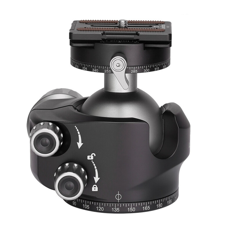 Leofoto Tripod ball-head LH-55R, Dual-Panoramafunktion + Schnellwechselplatte NP-60