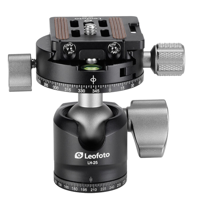 Leofoto Tripod ball-head LH-25R, Panoramateller + Schnellwechselplatte NP-50