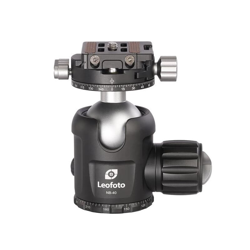 Leofoto Tripod ball-head NB-40, dual panorama function + NP-50 quick release plate