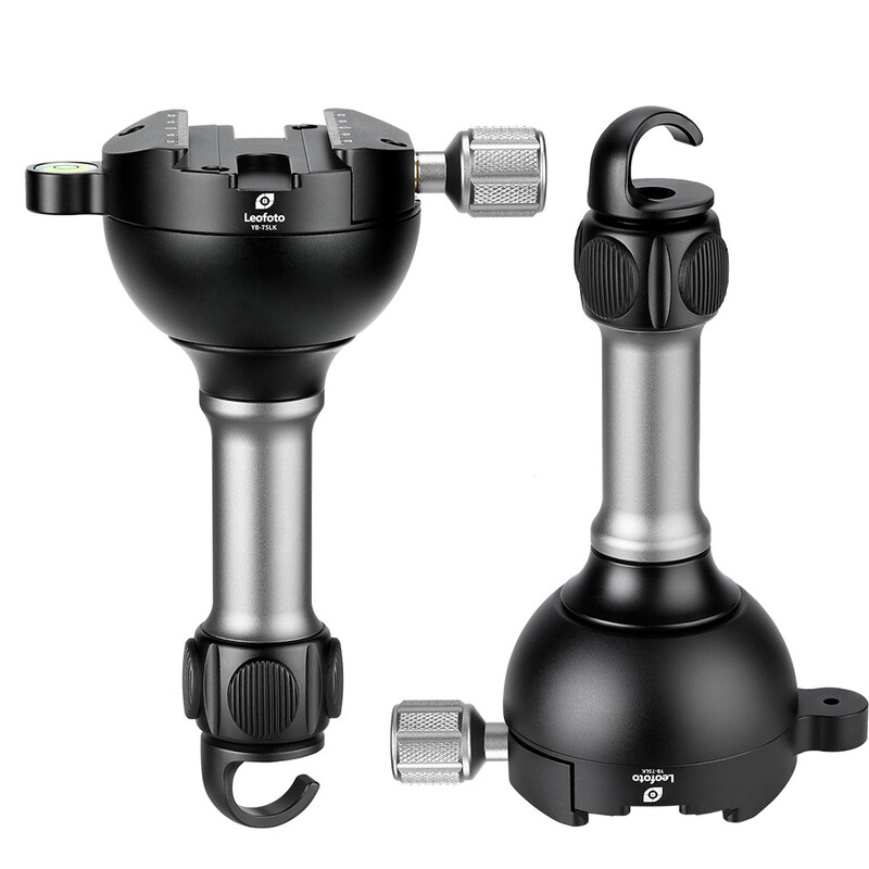 Leofoto YB-75LK Levelling device 75 mm handle with hook & Arca-Swiss mount