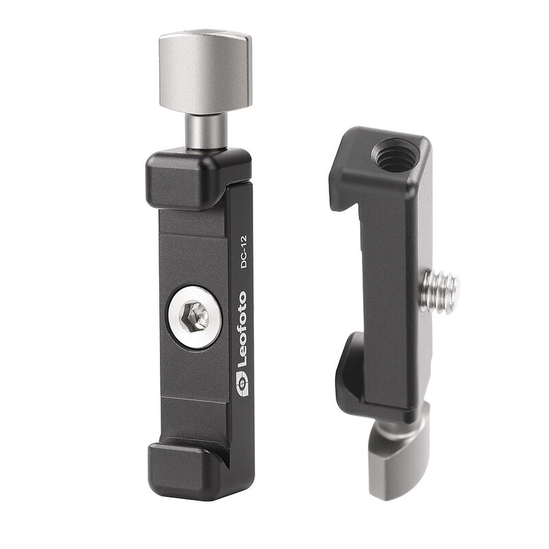 Leofoto DC-12 Arca Swiss adapter clamp, 1/4" thread, 1/4" female thread