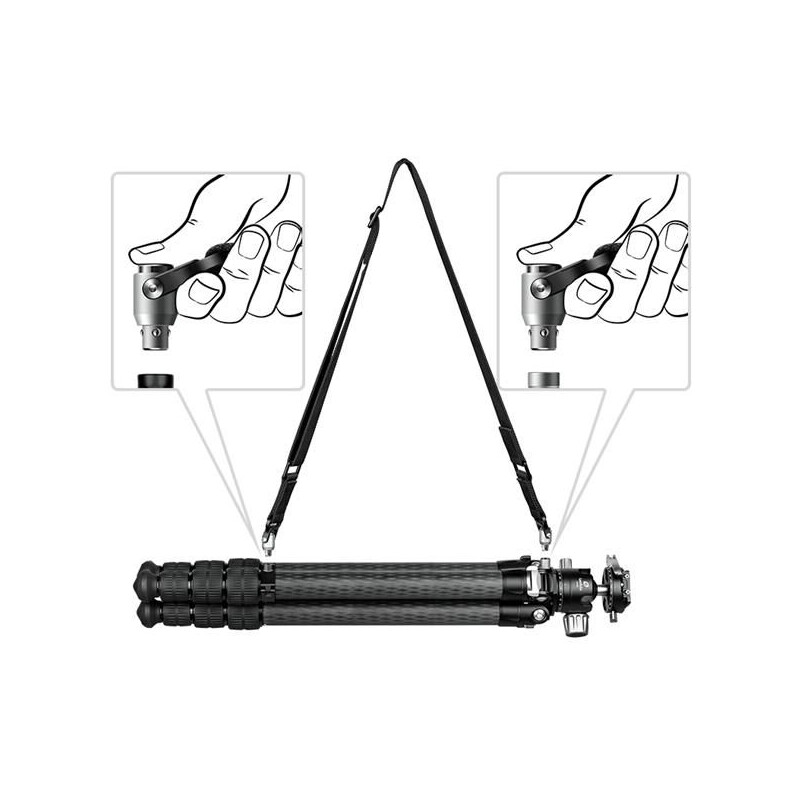Leofoto Strap-40LM inkl. QD-Stativbeinschelle 40mm und QD-Buchse 3/8"