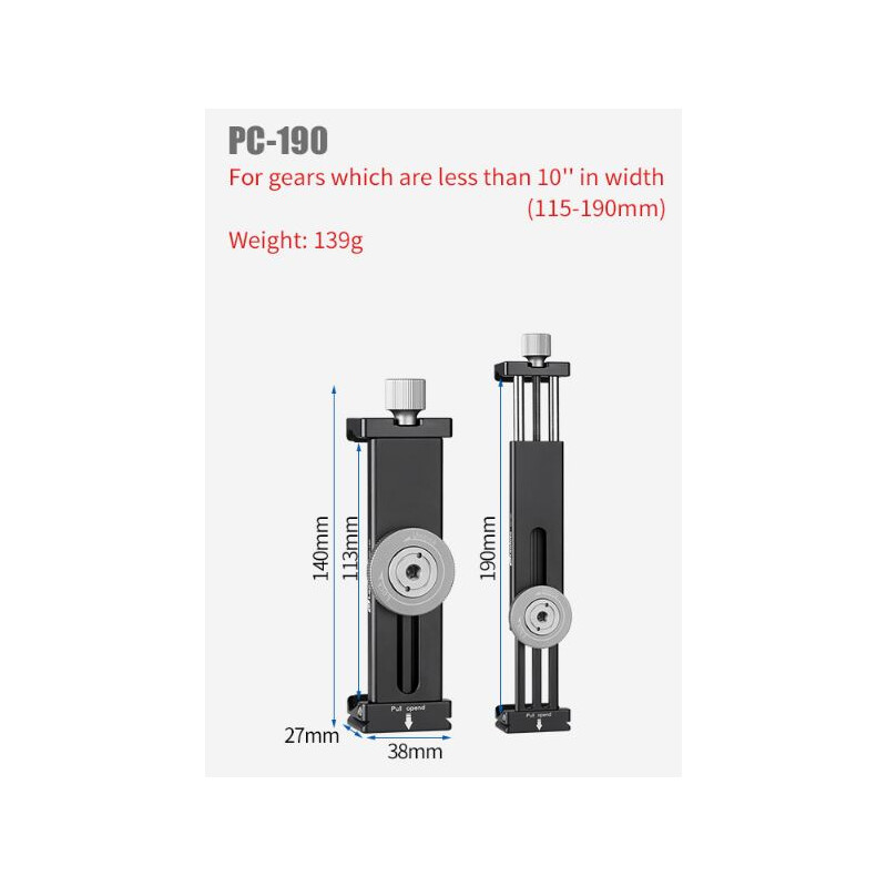 Leofoto Mounting Tablet-Halterung PC-190 115-190mm
