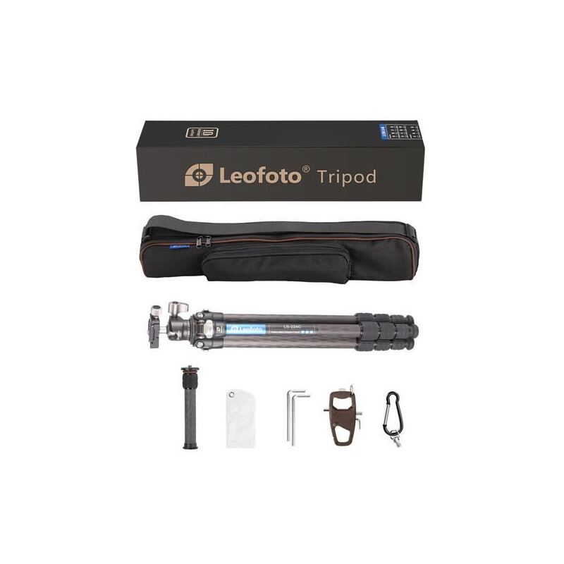 Leofoto Carbon tripod LS-224C Ranger + Ballhead LH-25 + short centre column DC-222C