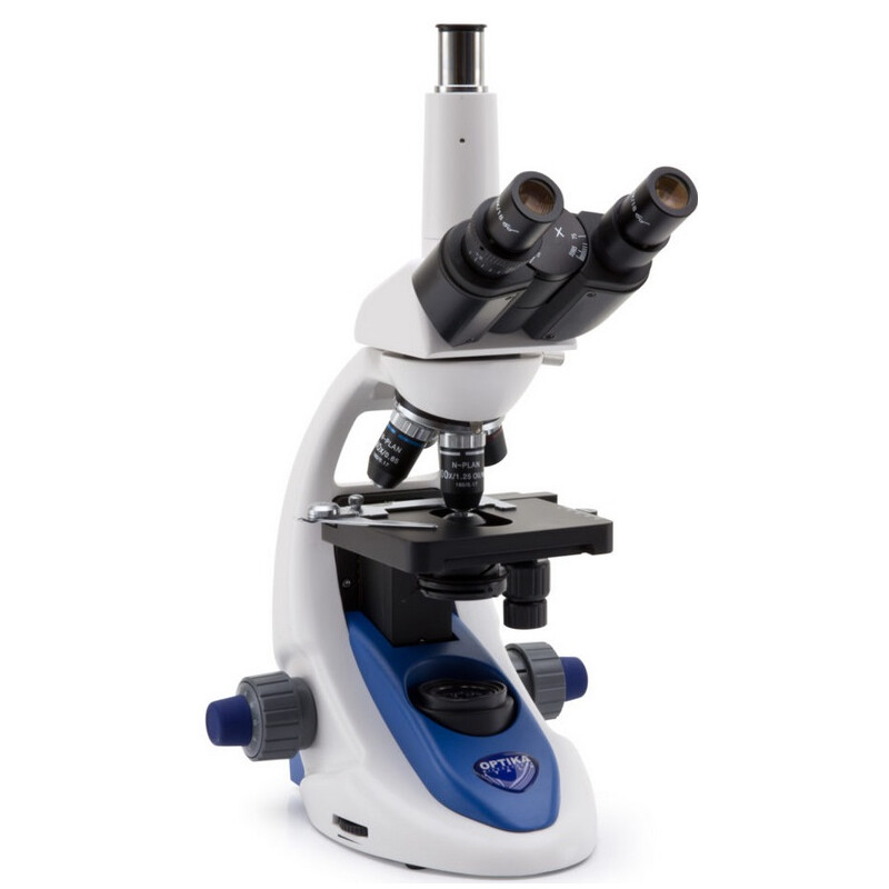Optika Microscope B-193PL,trino, DIN, N-plan, 40-1000xO/W, X-LED