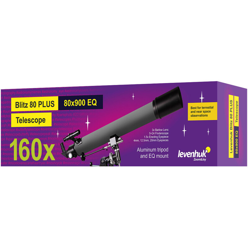 Levenhuk Telescope AC 80/900 Blitz 80 PLUS EQ