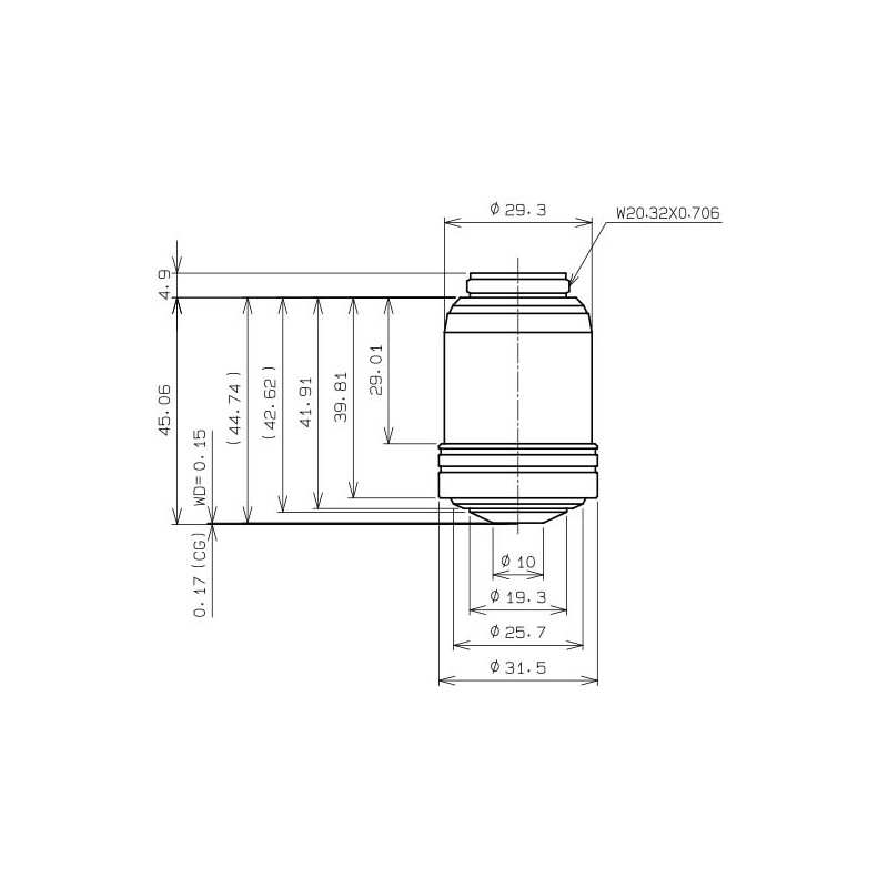 Evident Olympus Objetivo UPLXAPO60XO, 60x, plan, apochro