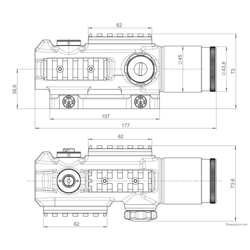Kahles Mira telescópica K4i, 4x30i Circle Dot