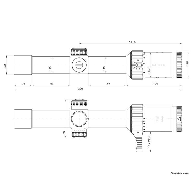 Kahles Riflescope K18i 1-8x24, IPSC