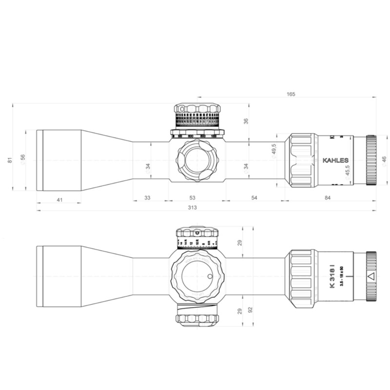 Kahles Richtkijker K318i 3,5-18x50, SKMR4, ccw, rechts