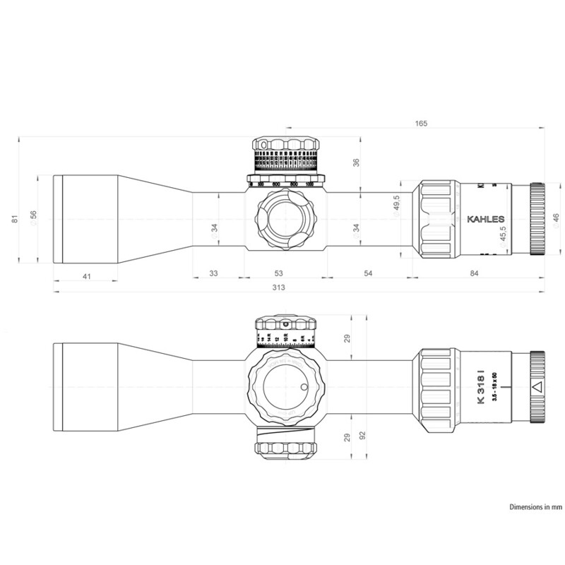 Kahles Richtkijker K318i 3,5-18x50, MSR/Ki, ccw, rechts