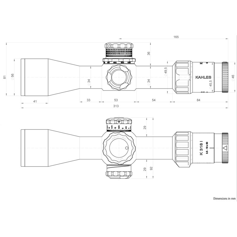 Kahles Mira telescópica K318i 3,5-18x50, MSR/Ki, ccw, izquierda