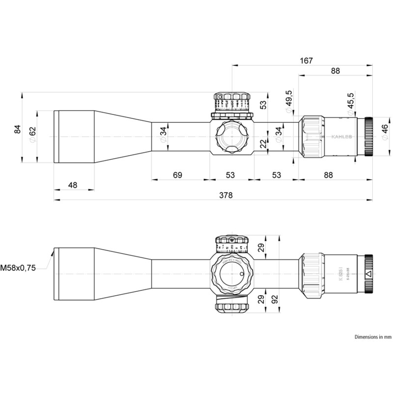 Kahles Richtkijker K525i DLR 5-25x56, SKMR4, ccw, rechts
