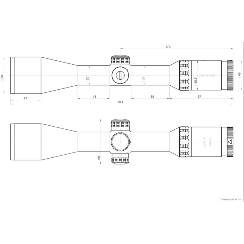 Kahles Mirino Mirini HELIA 2-10x50i, 4 punti