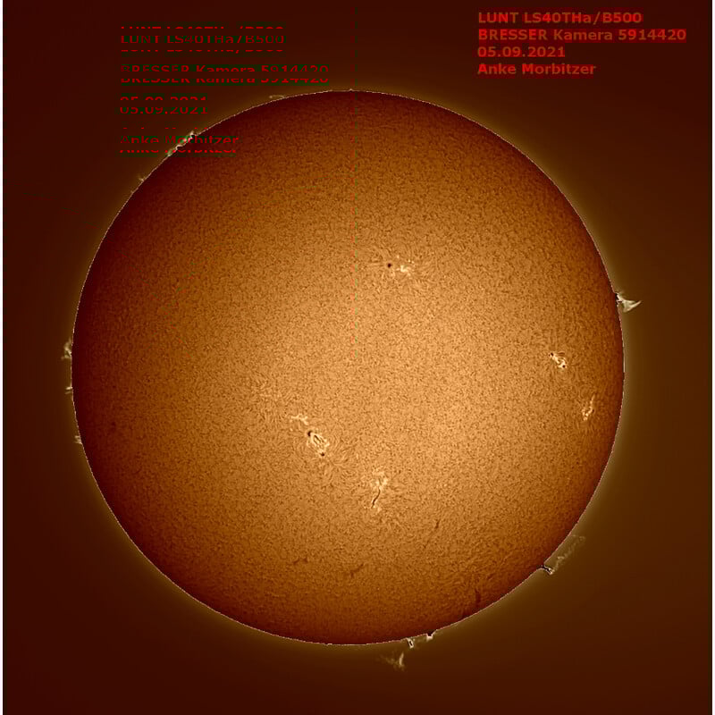 Lunt Solar Systems Telescopio Solare ST 40/400 LS40T Ha B500 R&P
